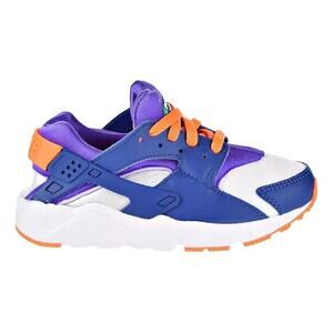 Nike Youth White Gym Blue Huarache GS Lace Up Running Shoes Size 6